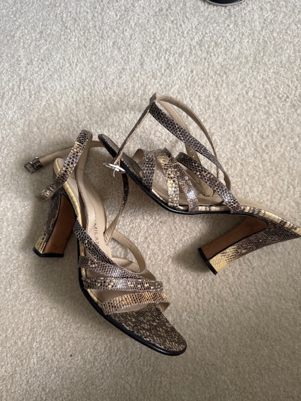 Prada VINTAGED strappy heels 38.5